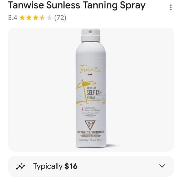tanwise Bath & Body New Never Used Tanwise Self Tanning Spray 74